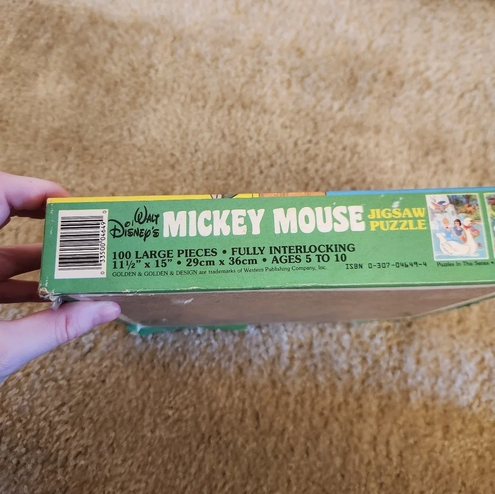 Vtg Puzzele Mickey Mouse Disney Set‎ Of 3 100/99 Piece #CC